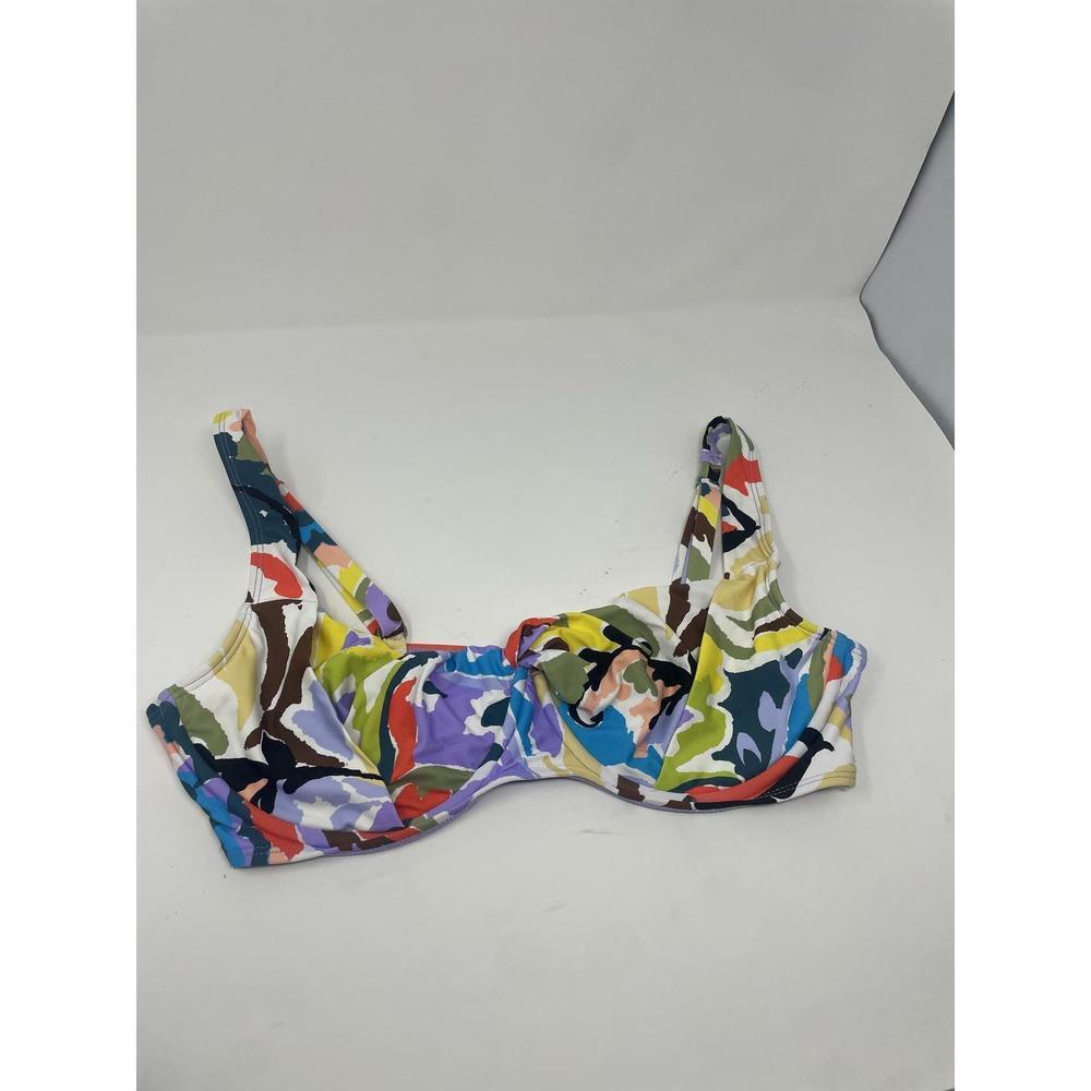 Anne Cole Printed Twist Front Underwire Bikini Top Women's Multicolor 38C/40B